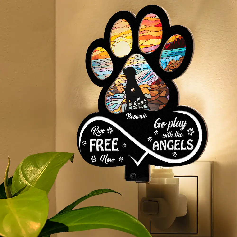 Pet Lovers, Christmas, Memorial, Sad - I'll Miss You The Rest Of Mine - Personalized Plug-in Night Light