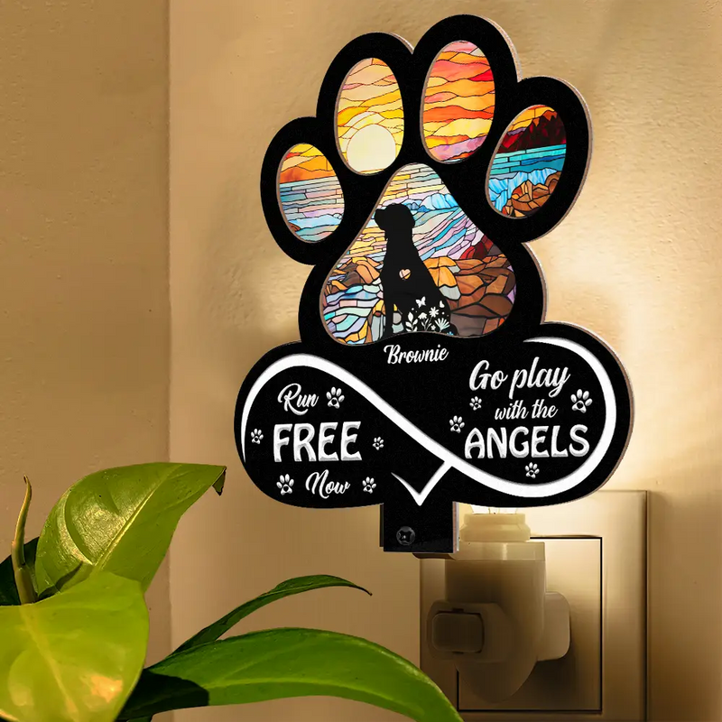 Pet Lovers, Christmas, Memorial, Sad - I'll Miss You The Rest Of Mine - Personalized Plug-in Night Light