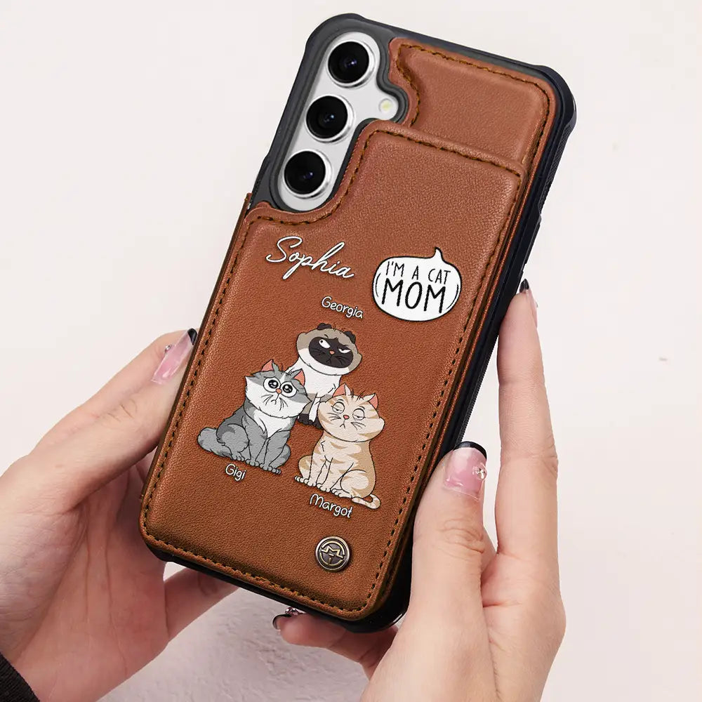 Pet Lovers,Dog Lovers,Cat Lovers - I'm A Cat Person - Personalized Leather Flip Wallet Phone Case