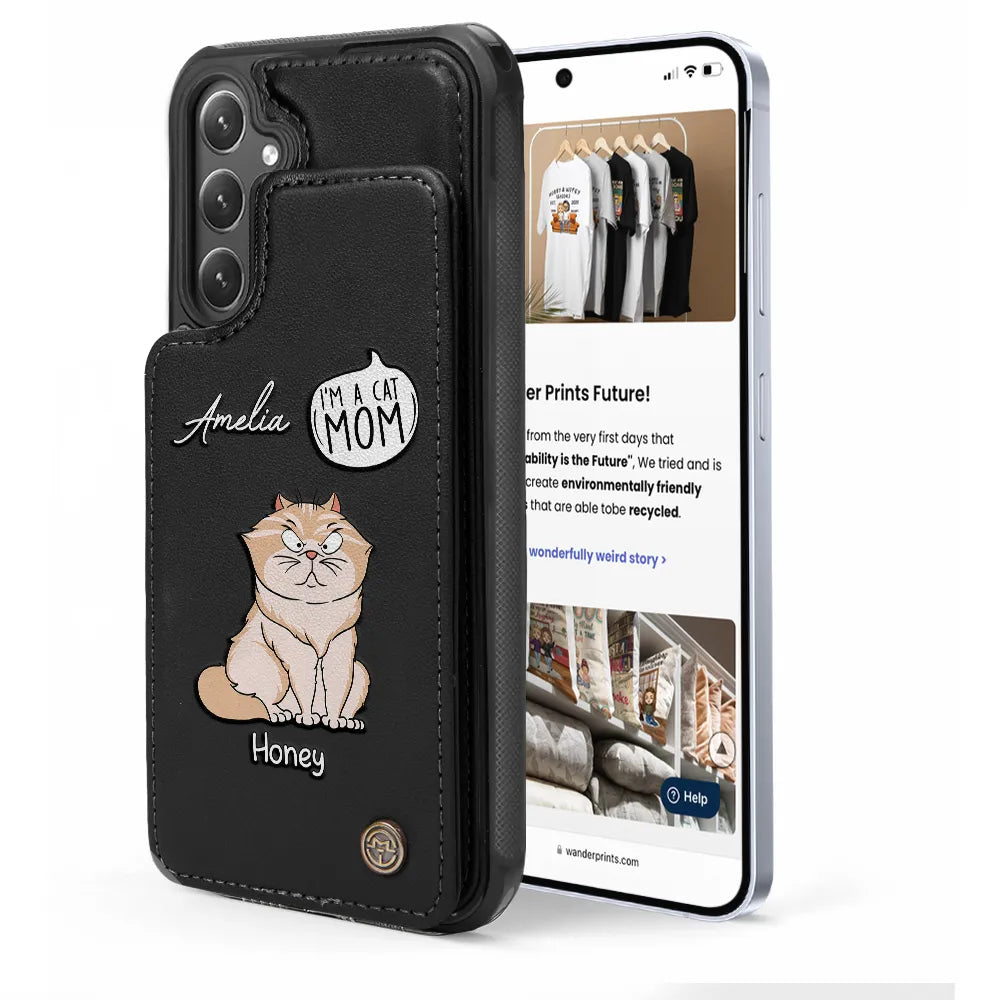 Pet Lovers,Dog Lovers,Cat Lovers - I'm A Cat Person - Personalized Leather Flip Wallet Phone Case