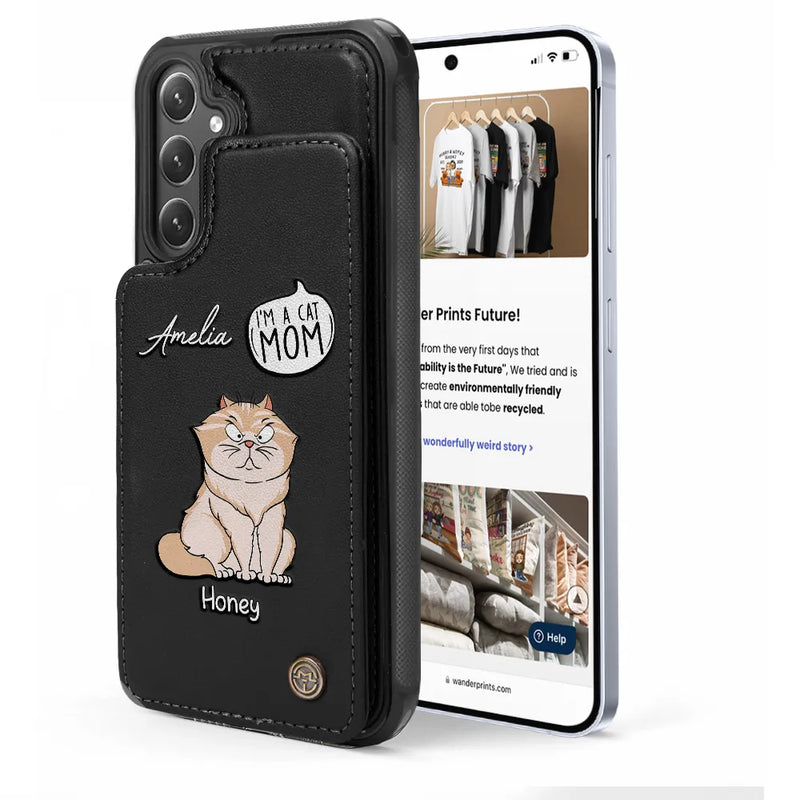 Pet Lovers,Dog Lovers,Cat Lovers - I'm A Cat Person - Personalized Leather Flip Wallet Phone Case