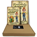 Gardening,Gift For Women - I'm A Plantaholic On The Road To Recovery - Personalized Classic Metal Signs