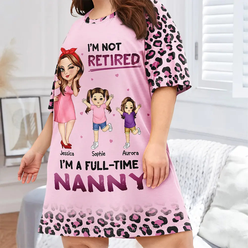 Retirement,Gift For Grandma,Grandma - Grandkids,Happy - I'm A Professional Grandma Retirement Gift - Personalized Women's Sleep Tee