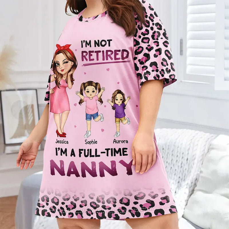 Retirement,Gift For Grandma,Grandma - Grandkids,Happy - I'm A Professional Grandma Retirement Gift - Personalized Women's Sleep Tee