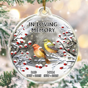 Sad, Memorial, Christmas - I'm Always With You 3D Cardinal - Personalized Custom Shaped Acrylic Ornament