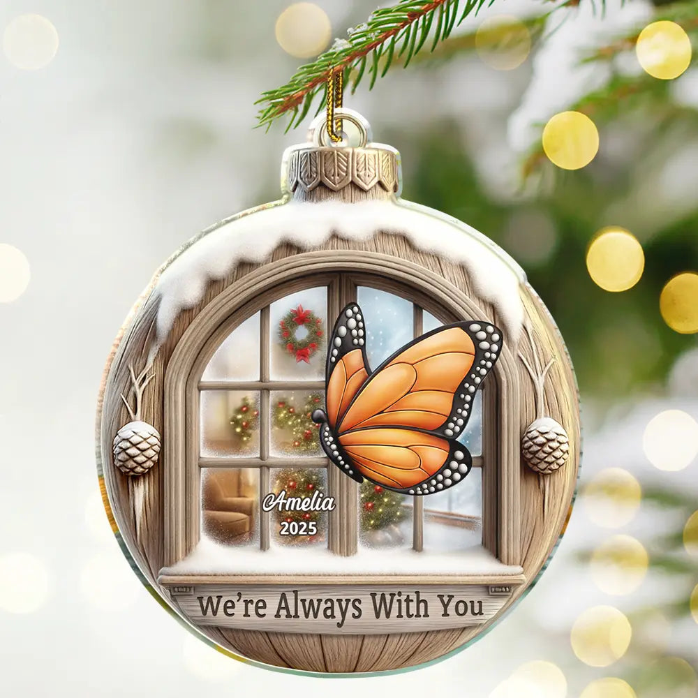 Memorial,Christmas,Family,Parents,Gift For Grandparents,Sad - I'm Always With You 3D Effect - Personalized Custom Shaped Acrylic Ornament