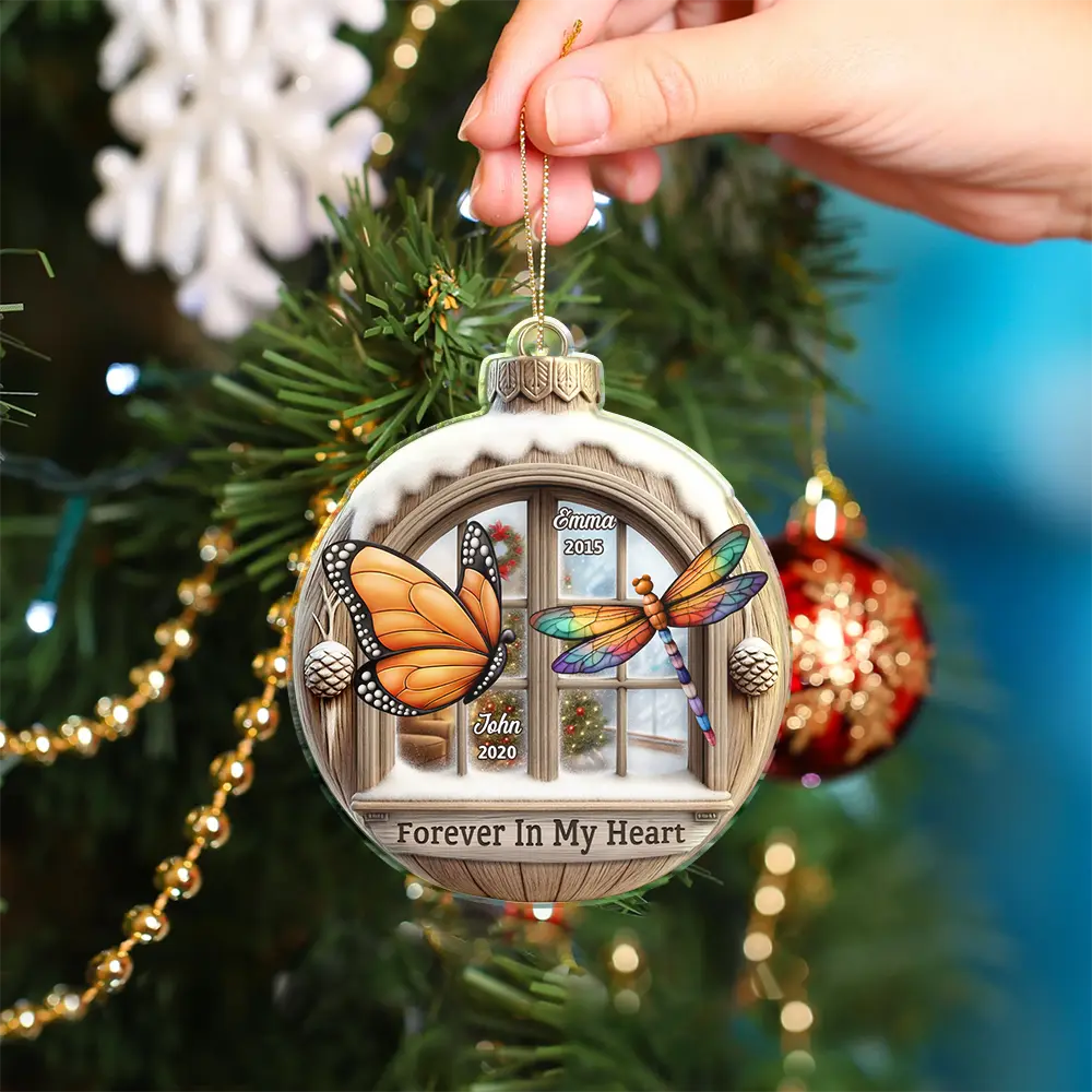 Memorial,Christmas,Family,Parents,Gift For Grandparents,Sad - I'm Always With You 3D Effect - Personalized Custom Shaped Acrylic Ornament