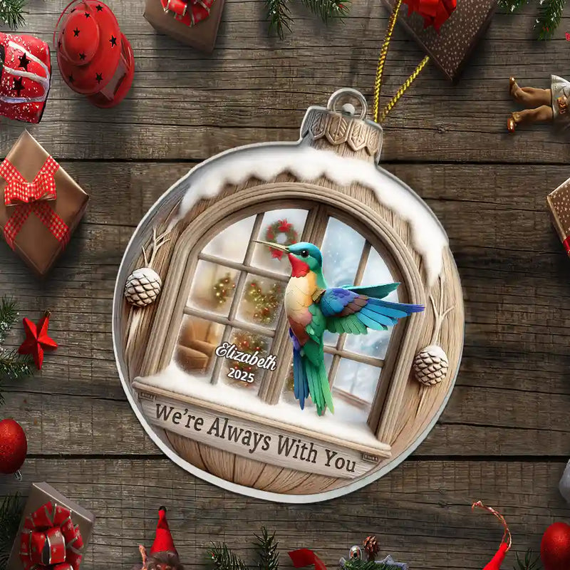 Memorial,Christmas,Family,Parents,Gift For Grandparents,Sad - I'm Always With You 3D Effect - Personalized Custom Shaped Acrylic Ornament