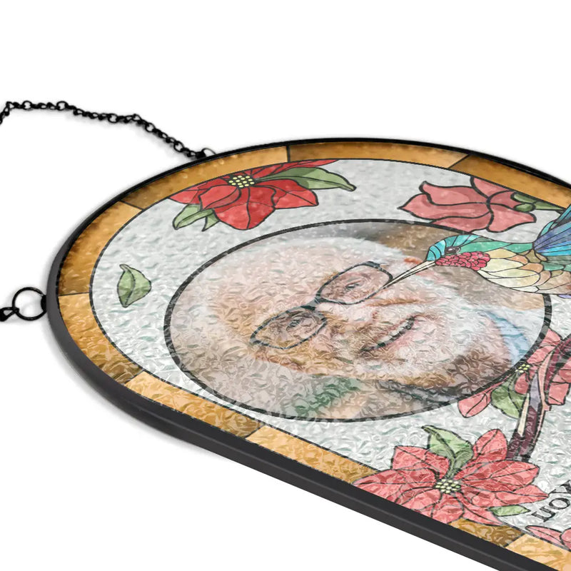 Sad,Gift For Husband,Gift For Wife,Parents,Gift For Yourself,Gift For Grandparents,Family,Gift For Sibling - I'm Always With You Memorial - Personalized Rounded Rectangle Stained Glass Suncatcher