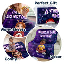 Gift For Kids, Gift For Grandkids, Gift For Son, Happy - I'm Gaming Do Not Disturb - Personalized Fleece Blanket, Sherpa Blanket