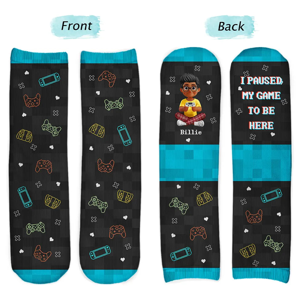 Gift For Kids,Gift For Grandkids,Dad,Children,Happy,Christmas - I'm Gaming Do Not Disturb - Personalized Socks