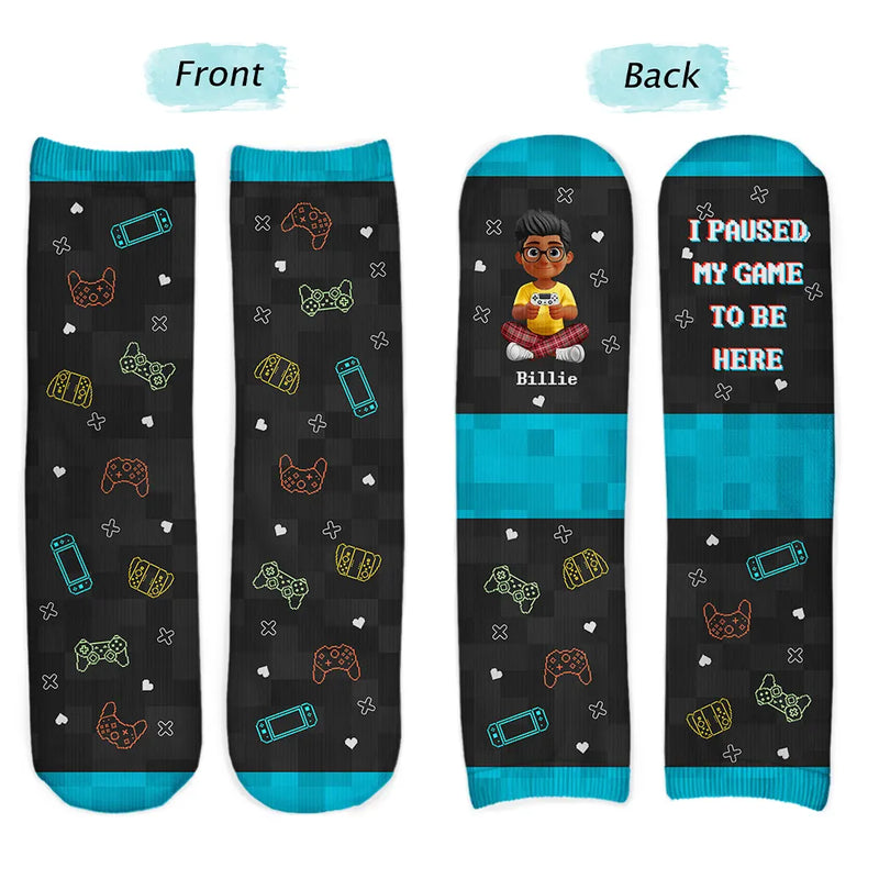 Gift For Kids,Gift For Grandkids,Dad,Children,Happy,Christmas - I'm Gaming Do Not Disturb - Personalized Socks