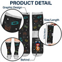 Gift For Kids,Gift For Grandkids,Dad,Children,Happy,Christmas - I'm Gaming Do Not Disturb - Personalized Socks