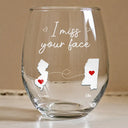 Sentimental, Gift For Bestie, Long Distance, Icon - I’m Jealous Of People Who Get To See You Every Day - Personalized Stemless Wine Glass