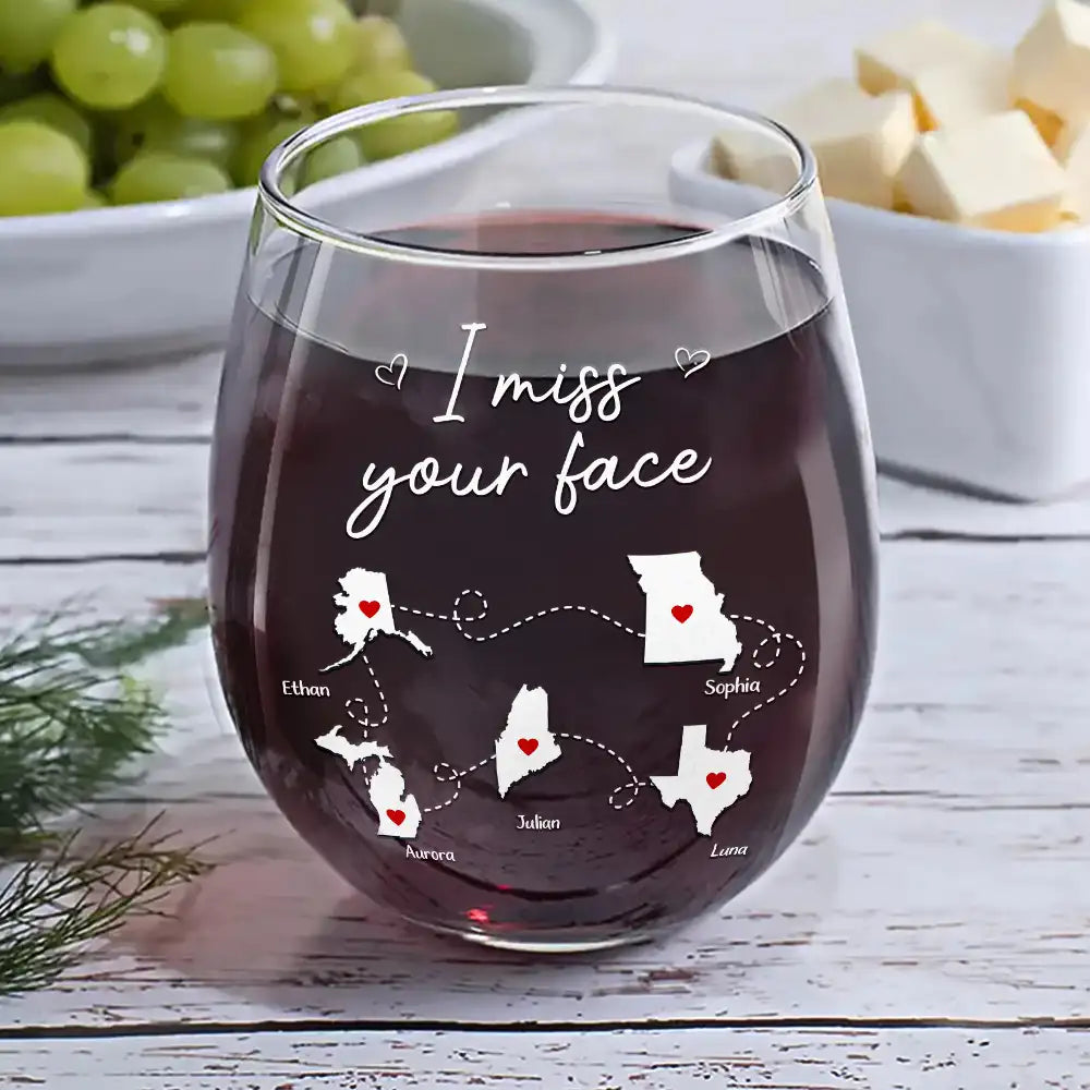 Sentimental, Gift For Bestie, Long Distance, Icon - I’m Jealous Of People Who Get To See You Every Day - Personalized Stemless Wine Glass