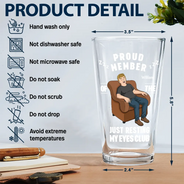 Gift For Father,Gift For Grandpa,Gift For Men,Non-Eng,Vector,Humorous - I'm Just Resting My Eyes - Personalized Beer Glass