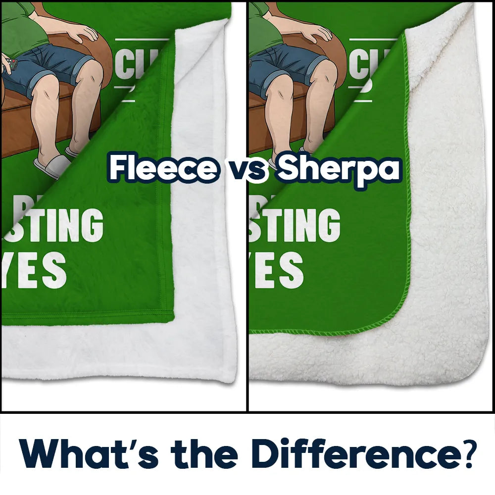 Gift For Father,Gift For Grandpa,Gift For Husband,Non-Eng,Vector,Humorous - I'm Just Resting My Eyes - Personalized Fleece Blanket, Sherpa Blanket