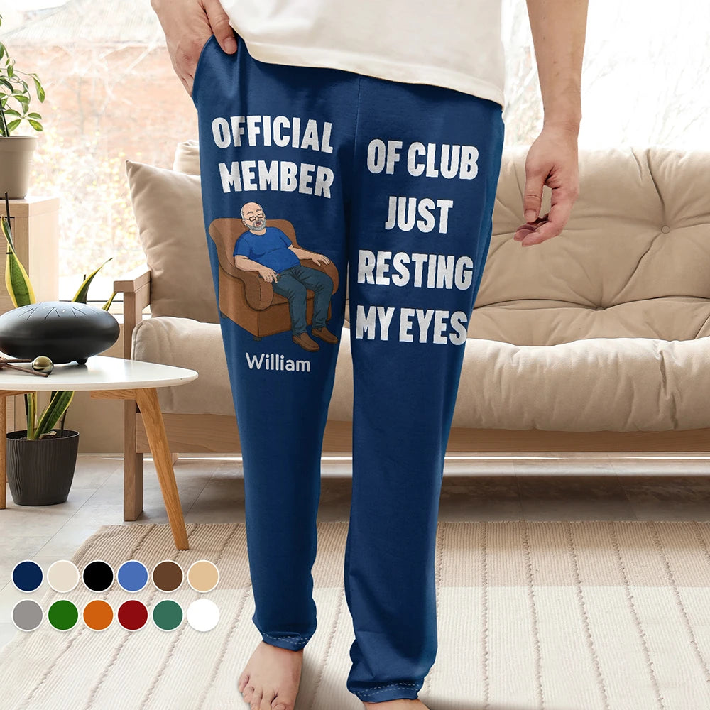 I'm Just Resting My Eyes - Personalized Pajama Pants
