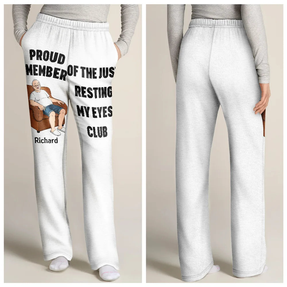 Gift For Father,Humorous,Vector - I'm Just Resting My Eyes - Personalized Pajama Pants
