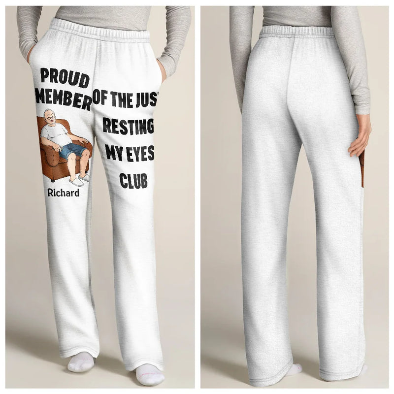 Gift For Father,Humorous,Vector - I'm Just Resting My Eyes - Personalized Pajama Pants