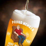 Gift For Father,Gift For Grandpa,Gift For Men,Non-Eng,Vector,Humorous - I'm Just Resting My Eyes - Personalized Pilsner Glass
