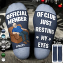 Gift For Father,Gift For Grandpa,Gift For Men,Non-Eng,Vector,Humorous - I'm Just Resting My Eyes - Personalized Socks
