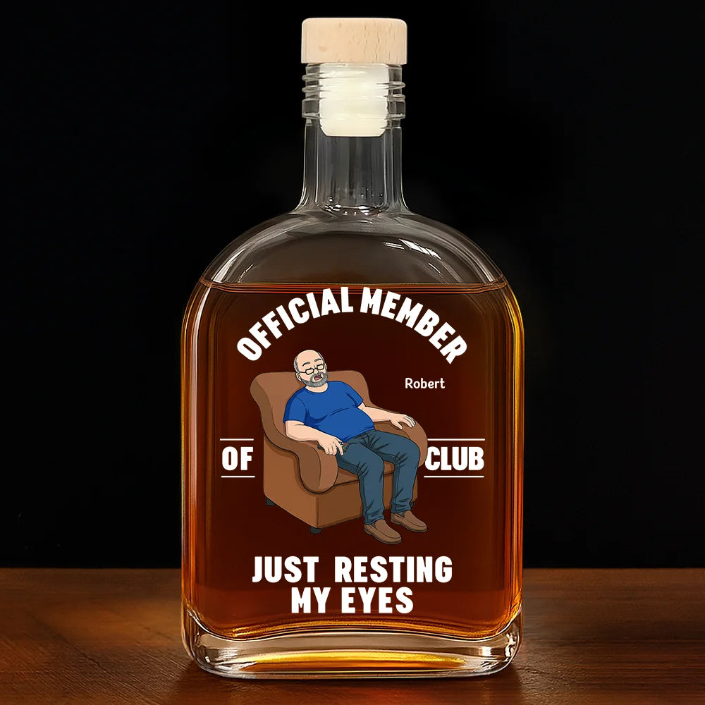 I'm Just Resting My Eyes - Personalized Whiskey Bottle