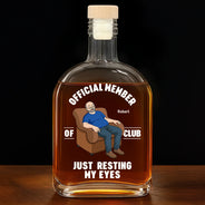 Gift For Father,Gift For Grandpa,Gift For Men,Non-Eng,Vector,Humorous - I'm Just Resting My Eyes - Personalized Whiskey Bottle