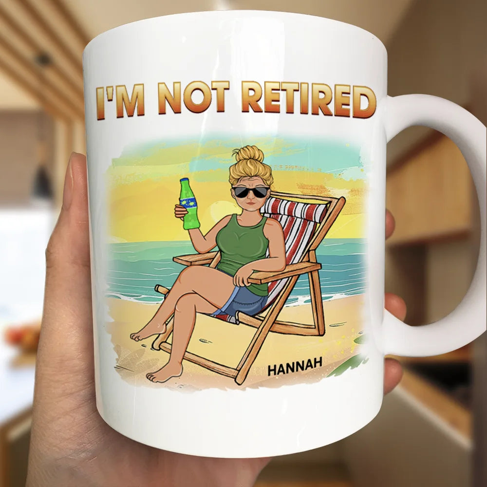 Gift For Women,Gift For Men,Gift For Yourself,Gift For Uncle,Gift For Grandpa,Gift For Father,Gift For Grandparents,Retirement,Funny,Happy,Beach,Gift For Aunt,Gift For Mother,Gift For Grandma,Gift For Husband,Gift For Wife - I’m Not Retired I’m A Full-time Relaxer - Personalized Mug