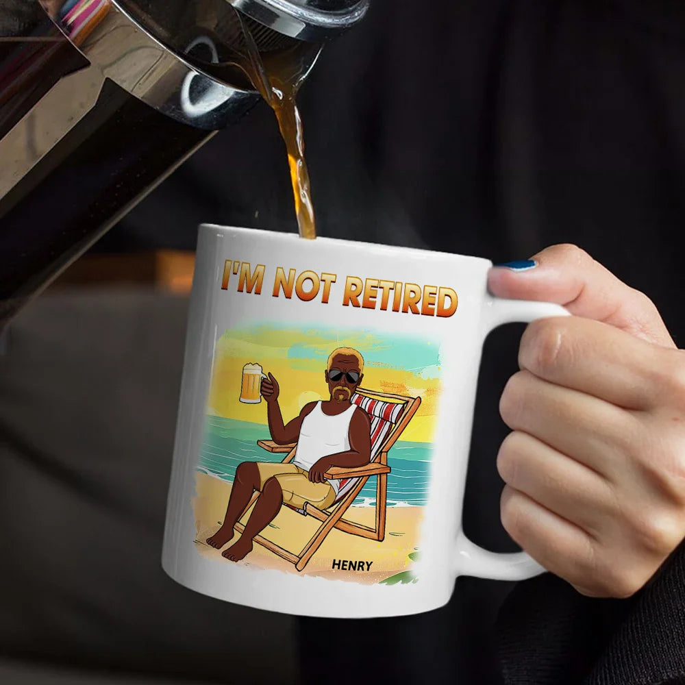 Gift For Women,Gift For Men,Gift For Yourself,Gift For Uncle,Gift For Grandpa,Gift For Father,Gift For Grandparents,Retirement,Funny,Happy,Beach,Gift For Aunt,Gift For Mother,Gift For Grandma,Gift For Husband,Gift For Wife - I’m Not Retired I’m A Full-time Relaxer - Personalized Mug