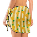 Gift For Yourself,Gift For Women,Summer,Happy,Gift For Bestie,Gift For Girlfriend,Gift For Wife - I'm Not Weird I'm Limited Edition Tropical Fruit - Personalized Short Sarong Swimwear Cover Ups