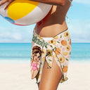 Gift For Yourself,Gift For Women,Summer,Happy,Gift For Bestie,Gift For Girlfriend,Gift For Wife - I'm Not Weird I'm Limited Edition Tropical Fruit - Personalized Short Sarong Swimwear Cover Ups