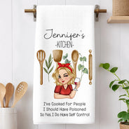 Gift For Wife,Gift For Yourself,Gift For Women,Gift For Mother,Gift For Aunt,Gift For Grandma,Happy,Cooking,Baking - I've Cooked For People I Should Have Poisoned - Personalized Kitchen Towel