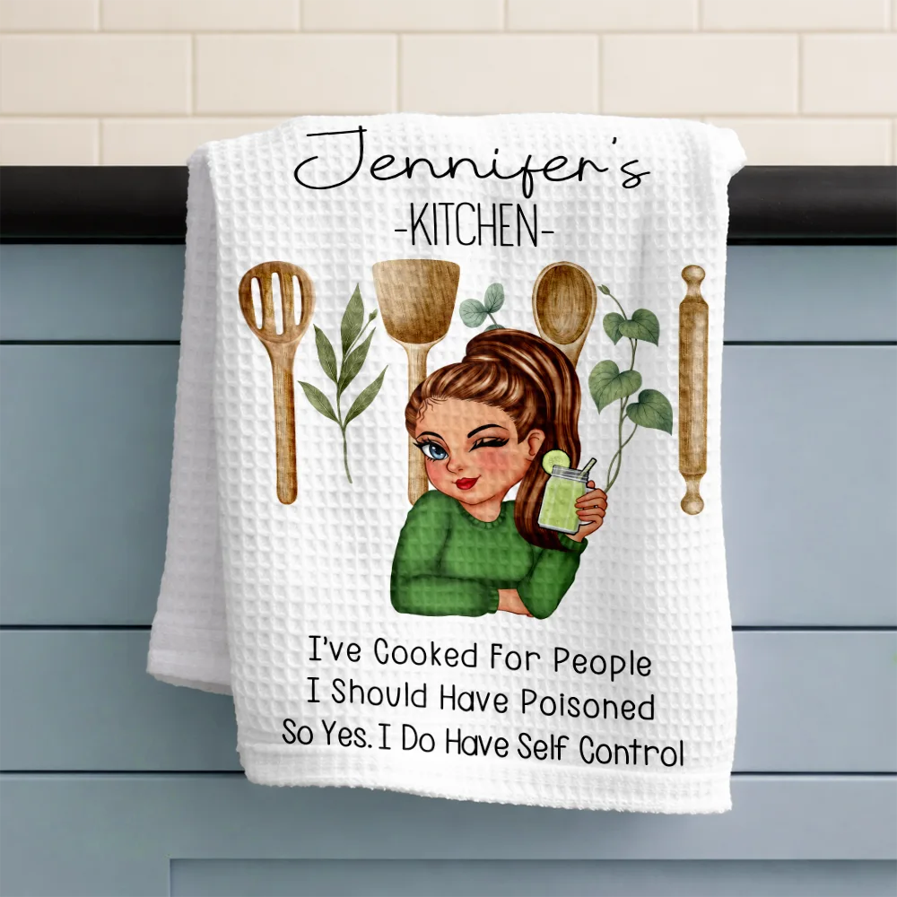 Gift For Wife,Gift For Yourself,Gift For Women,Gift For Mother,Gift For Aunt,Gift For Grandma,Happy,Cooking,Baking - I've Cooked For People I Should Have Poisoned - Personalized Kitchen Towel