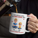 Dad - Daughters (Adult),Dad - Daughters (Young),Gift For Daughter,Happy,German,Top Market,Non-Eng,Vector - Ich Lächle Weil Du Meine Tochter Bist - Personalisierte Tasse
