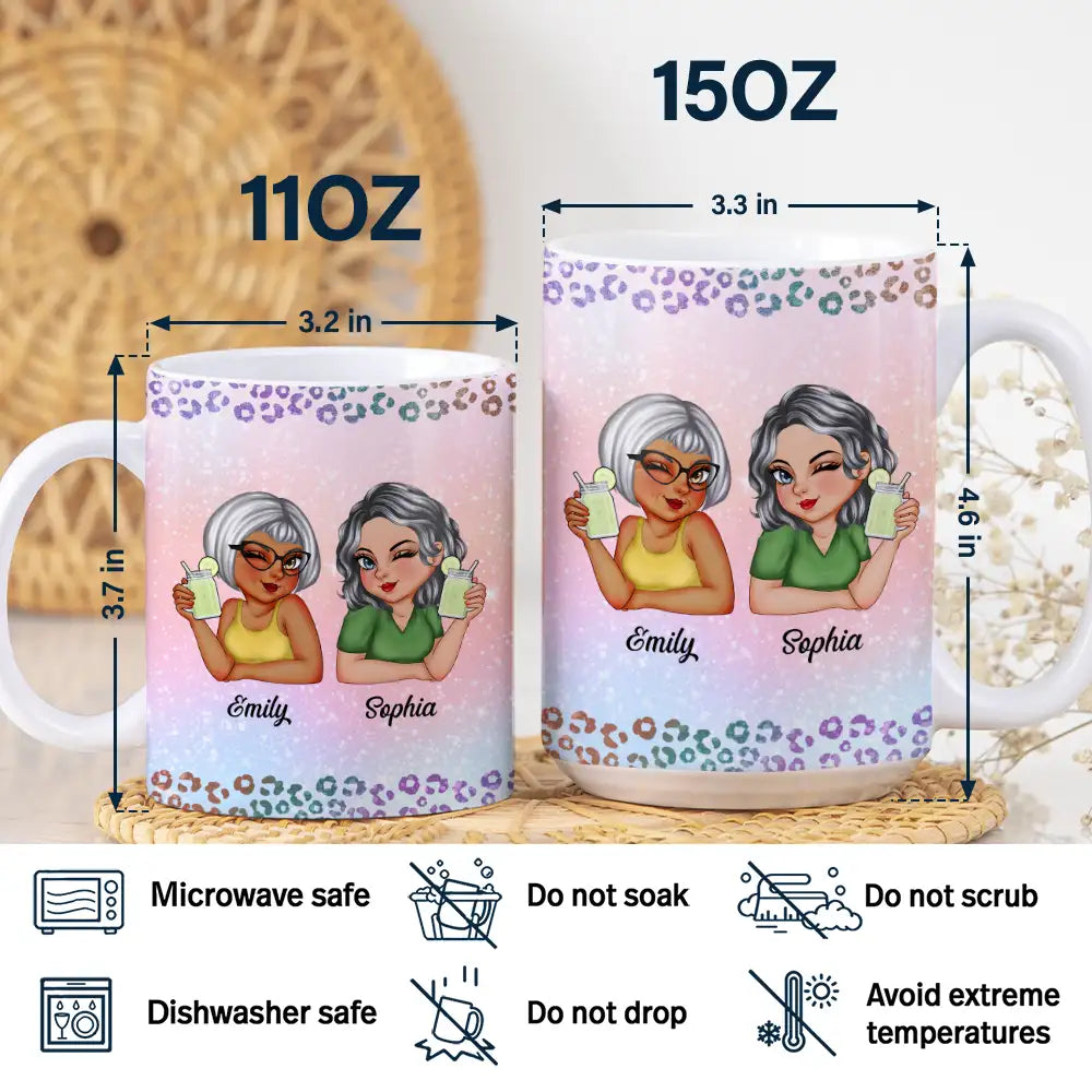 Happy,Mom - Daughters (Adult),Gift For Daughter - If Fate Whispers To You Daughter Granddaughter - Personalized White Edge-to-Edge Mug