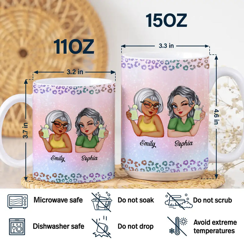 Happy,Mom - Daughters (Adult),Gift For Daughter - If Fate Whispers To You Daughter Granddaughter - Personalized White Edge-to-Edge Mug