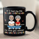 Gift For Couples,Gift For Husband,Gift For Boyfriend,Gift For Men,Old Couples,Love - If I Had My Life To Live Over Again Retro Couple - Personalized Mug
