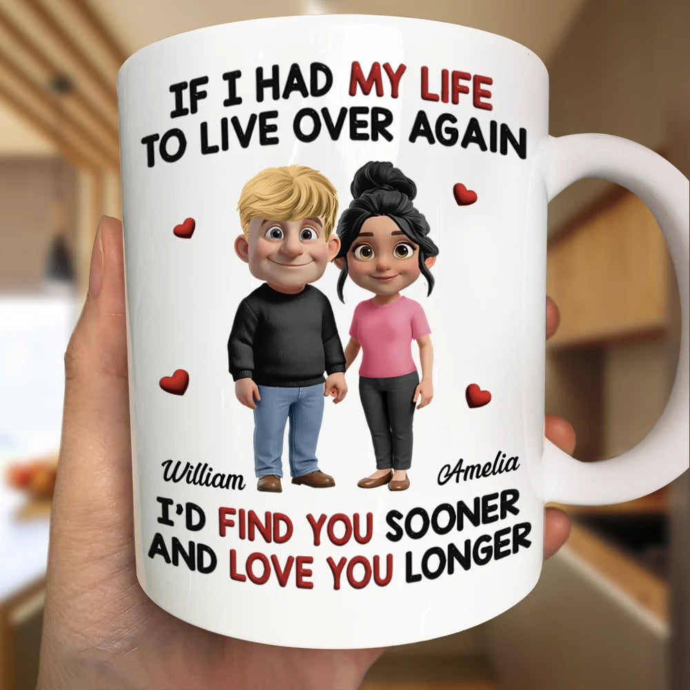 Gift For Couples, Old Couples, Gift For Husband, Gift For Wife, Love - If I Had My Life to Live Over Again Couple - Personalized Mug