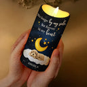 Dog Lovers,Dog Mom,Dog Dad,Gift For Women,Gift For Men,Christmas,Sad - If Love Could Have Saved You Memorial Dog Sleeping - Personalized Flameless LED Candle