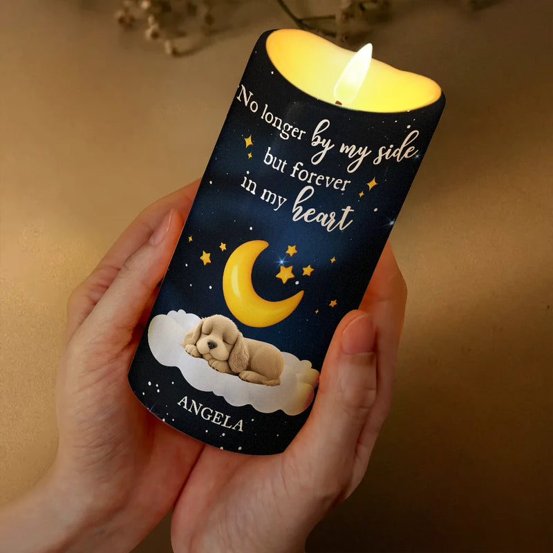 Dog Lovers,Dog Mom,Dog Dad,Gift For Women,Gift For Men,Christmas,Sad - If Love Could Have Saved You Memorial Dog Sleeping - Personalized Flameless LED Candle