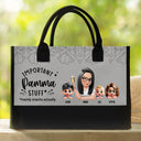 Gift For Grandma,Funny - Important Grandma Stuff Mainly Snacks Actually 3D Effect - Personalized Canvas Tote Bag