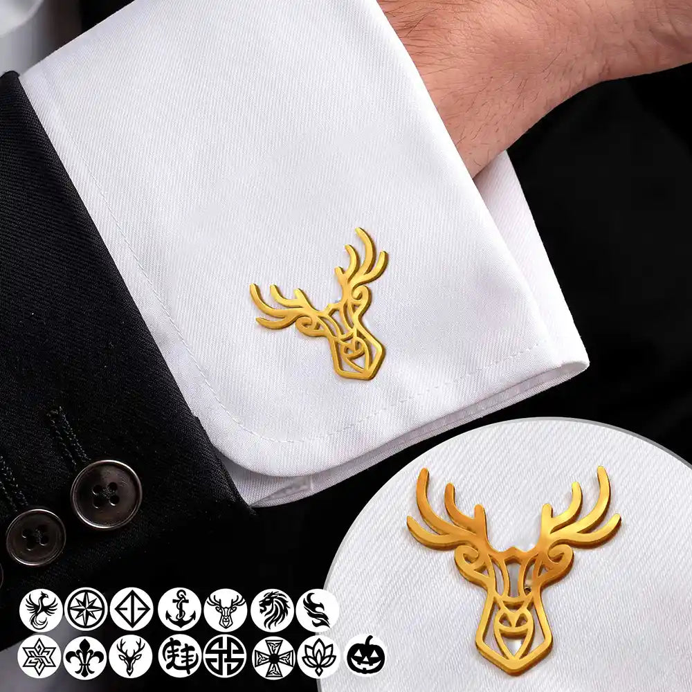 Confident, Gift For Men, Gift For Yourself, Wedding, Icon - Impressive Logo For Men - Personalized Cufflinks