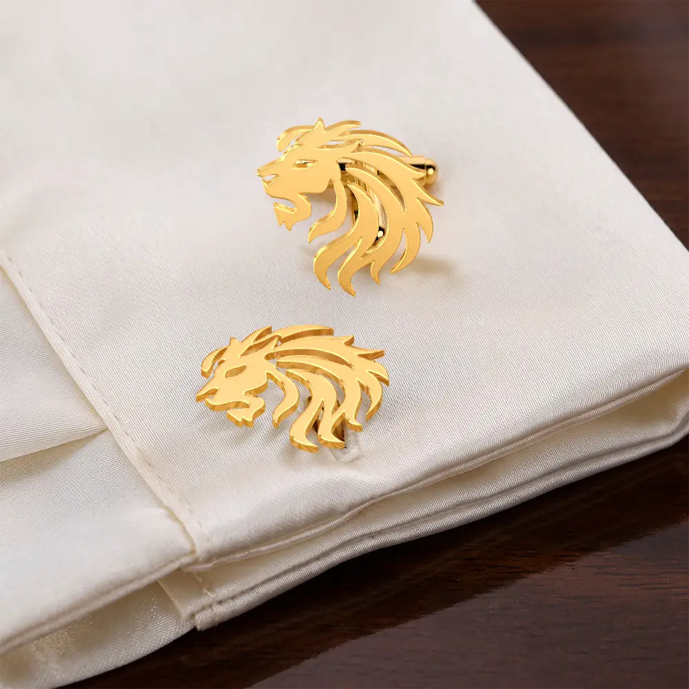 Confident, Gift For Men, Gift For Yourself, Wedding, Icon - Impressive Logo For Men - Personalized Cufflinks