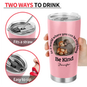 Punch Monkey,Gift For Yourself,Love,Gift For Bestie,Gift For Women,Gift For Men - In A World Where You Can Be Anything Be Kind - Personalized Tumbler