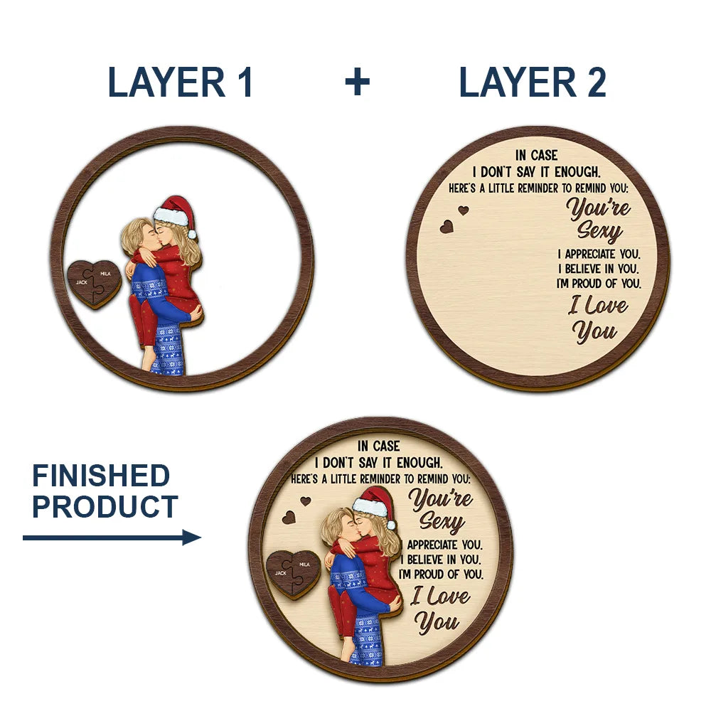 Love,Gift For Couples,Gift For Husband,Gift For Wife,Gift For Boyfriend,Gift For Girlfriend - In Case I Don't Say It Enough Couples - Personalized Custom Shaped Car Visor Clip