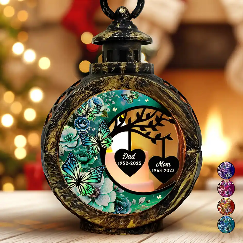 Memorial,Christmas,Sad - In Loving Memory - Personalized Candlelight Lantern Ornament