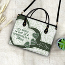 Gift For Grandma,Grandma - Grandkids,Grandma's Hobby,Happy - In The World Full Of Grandmas Toile De Jouy Heart Icon - Personalized Leather Bag