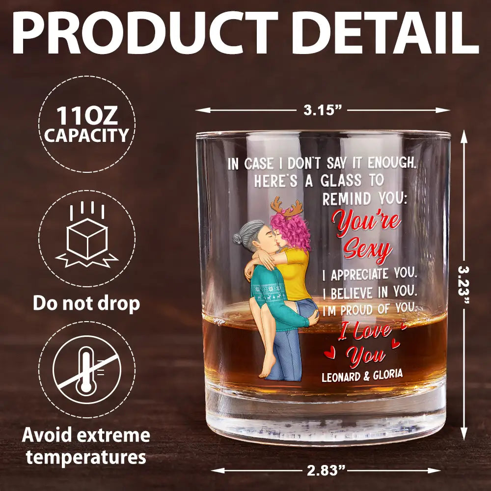 In Case I Don't Say It Enough Couples - Personalized Whiskey Glass