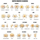 Gift For Women,Gift For Bestie,Love - Bible Verse God Says I Am Birth Flower Nacre Effect - Personalized Ring Dish